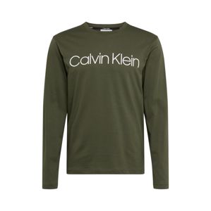 Calvin Klein Tričko  olivová / bílá