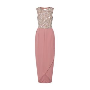 LACE & BEADS Společenské šaty 'Amera Maxi'  růžová / stříbrná