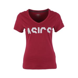 ASICS Funkční tričko  šedá / vínově červená