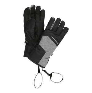 4F Sportovní rukavice  černá / šedý melír