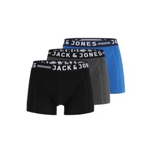 JACK & JONES Boxerky 'Basic'  černá / modrá / černý melír