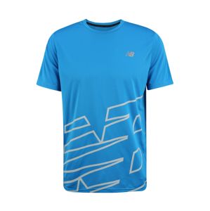 new balance Funkční tričko  bílá / kouřově modrá