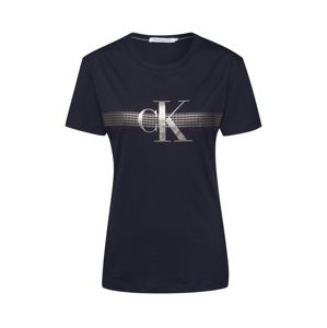 Calvin Klein Jeans Tričko 'MILANO'  černá / stříbrná