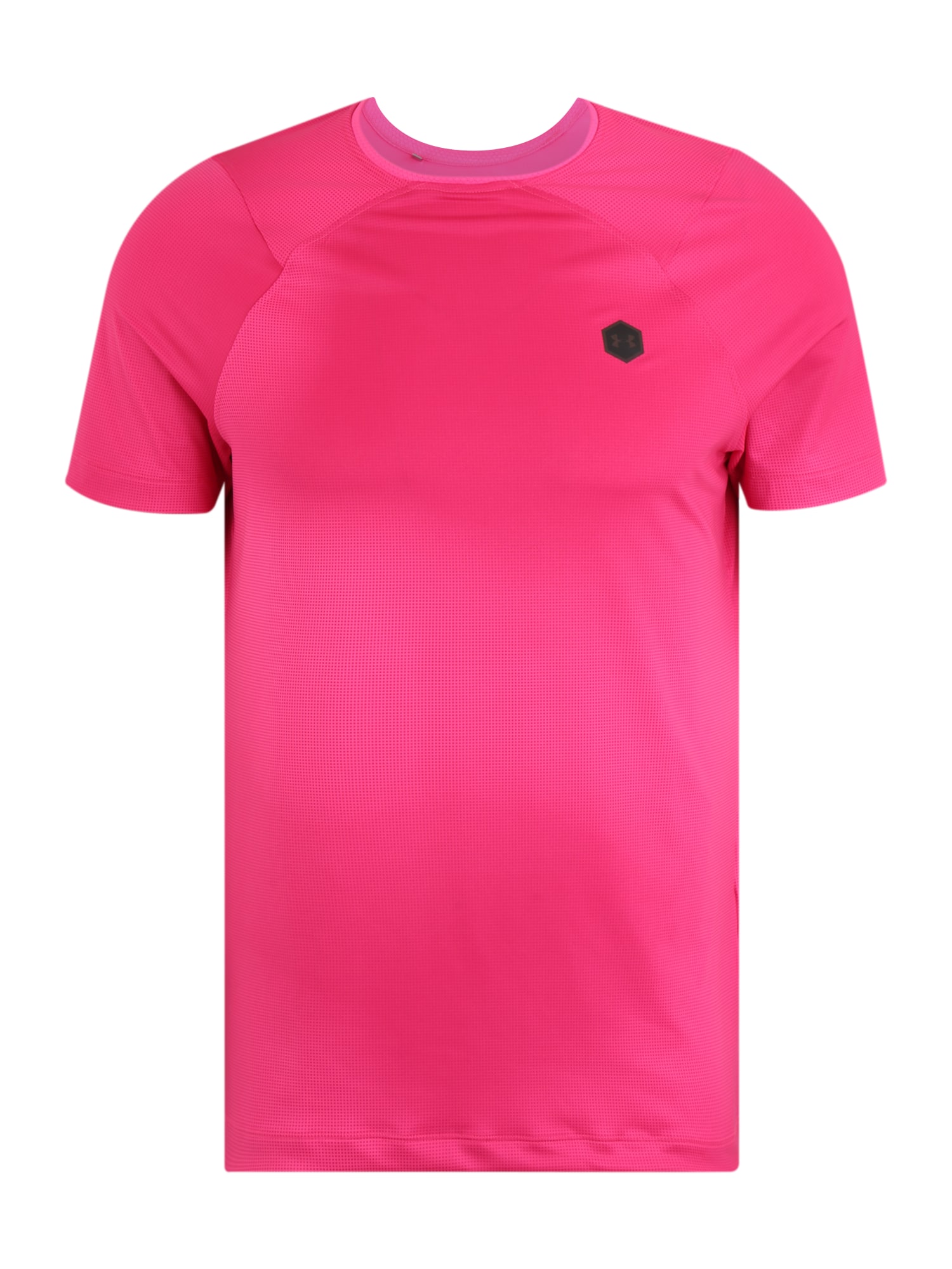 UNDER ARMOUR Funkční tričko 'HG Rush Fitted'  černá / pink