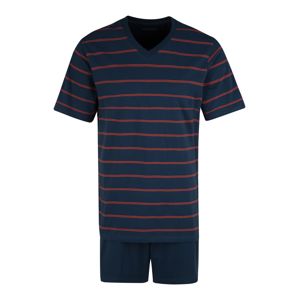 SCHIESSER Pyžamo krátké  modrá / rezavě červená