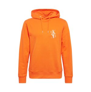 Calvin Klein Jeans Mikina 'BACK MIRRORED MONOGRAM HOODIE'  oranžová