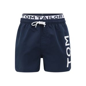 TOM TAILOR Plavecké šortky 'Jo'  námořnická modř / bílá