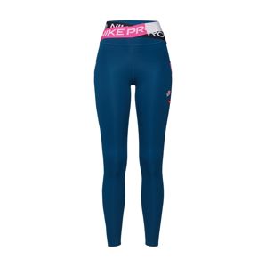 NIKE Sportovní kalhoty 'ONE LUX '  černá / tmavě modrá / pink