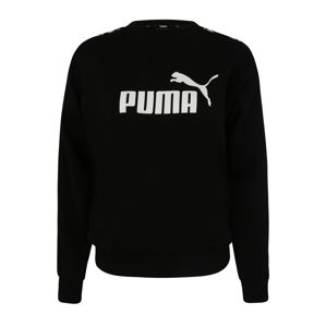 PUMA Sportovní mikina 'Amplified Crew Sweat'  bílá / černá