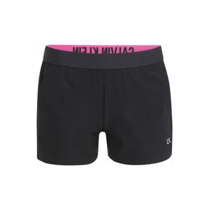 Calvin Klein Performance Sportovní kalhoty 'WOVEN SHORT'  pink / černá