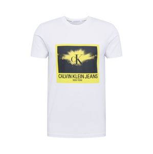 Calvin Klein Jeans Tričko 'Rave Photo Box'  bílá / černá / žlutá