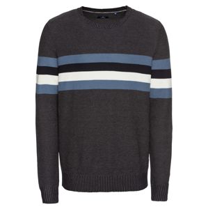 TOM TAILOR Svetr 'structured sweater Pullover 1/1'  námořnická modř / chladná modrá / nebeská modř / přírodní bílá