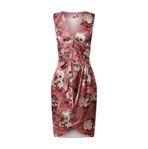 Chi Chi London Pouzdrové šaty 'Daylla'  růže / mix barev / korálová