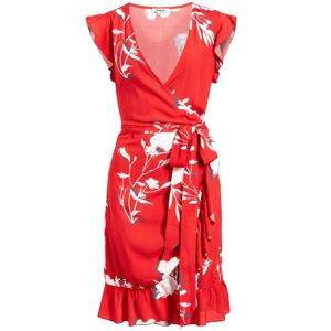 khujo Letní šaty 'Emery'  tmavě šedá / ohnivá červená / bílá