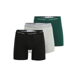 Calvin Klein Boxerky  zelená / bílá / černá / šedý melír