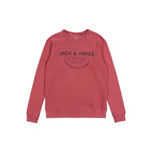 Jack & Jones Junior Mikina 'JJEJEANS WASHED SWEAT CREW NECK JR'  červená