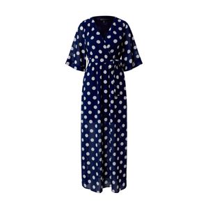 Mela London Šaty 'POLKA DOT'  bílá / námořnická modř