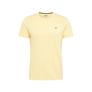 HOLLISTER Tričko  světle žlutá / námořnická modř / bílá
