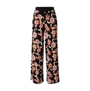 Lauren Ralph Lauren Kalhoty  černá / růžová / krémová