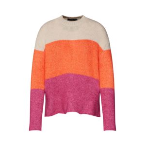 even&odd Svetr 'Colour Block stripes jumper'  oranžová / pink / červená
